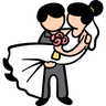 Icono pareja de boda